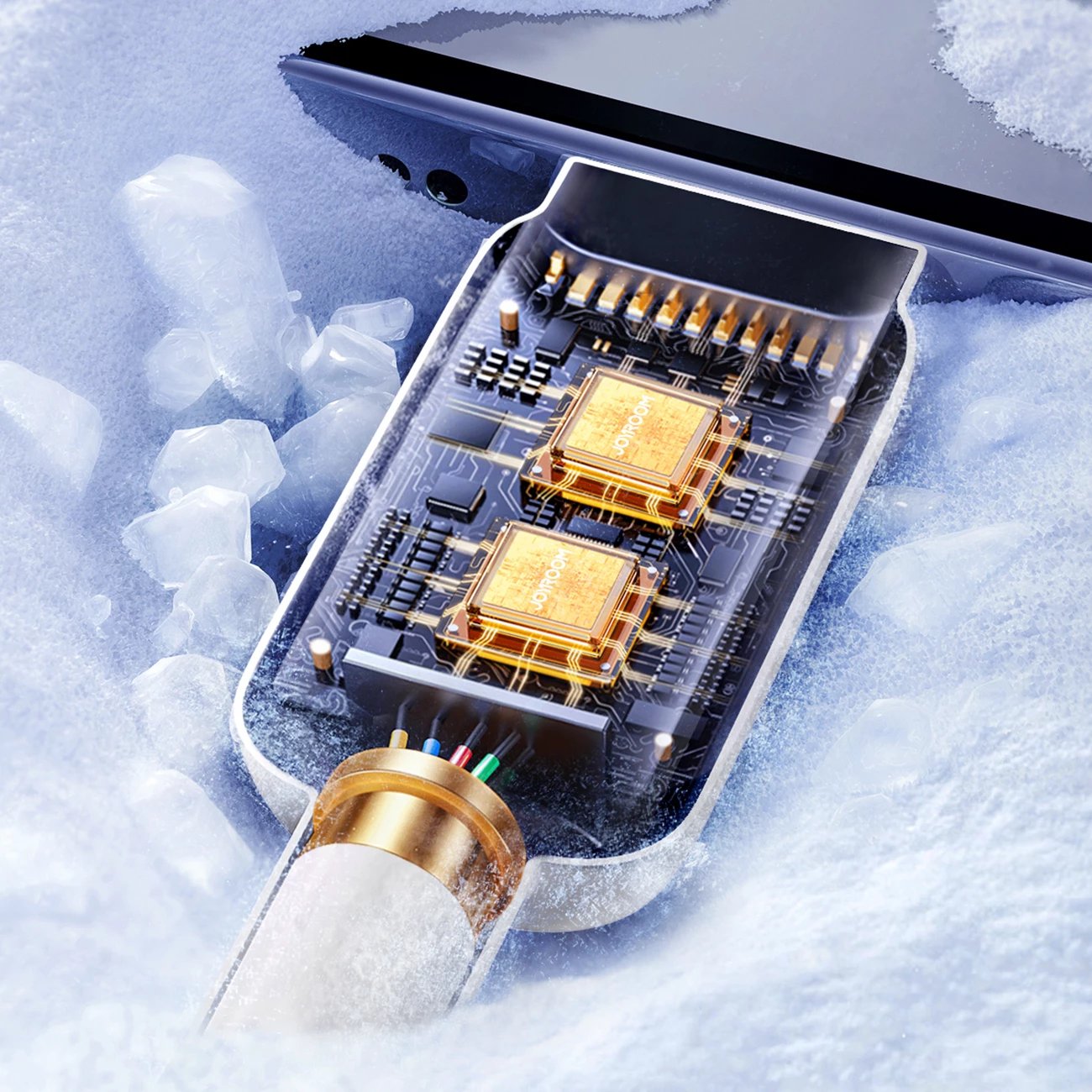 Kabllo Joyroom Multi-Color Series A14, USB-A / USB-C, 1.2m, Bardhë