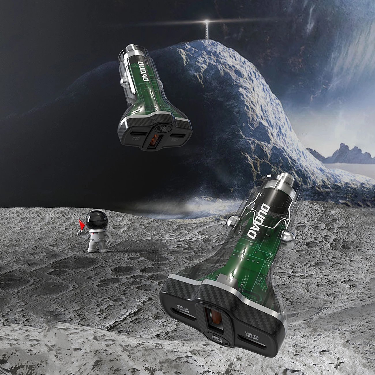 Karikues veture Dudao R78, 78W, 2xUSB-A QC, USB-C PD, i zi