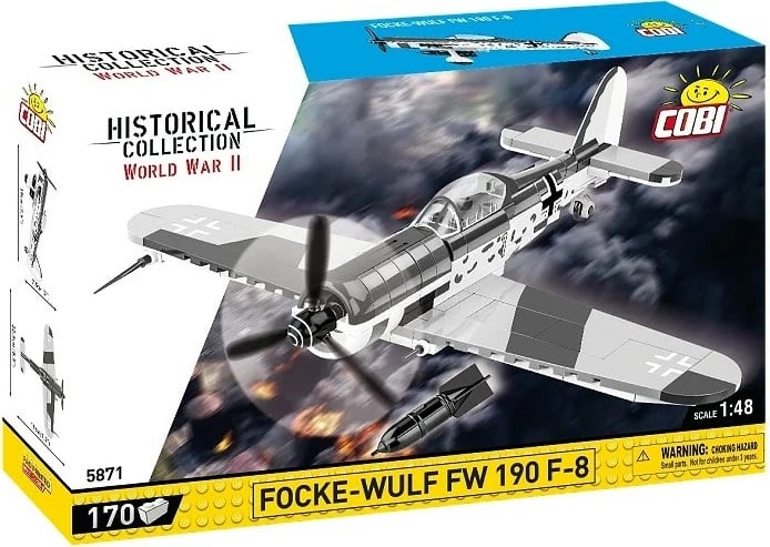 Set ndërtimi Cobi Focke-Wulf Fw 190 F-8, 170 pjesë, 1:48, plastikë