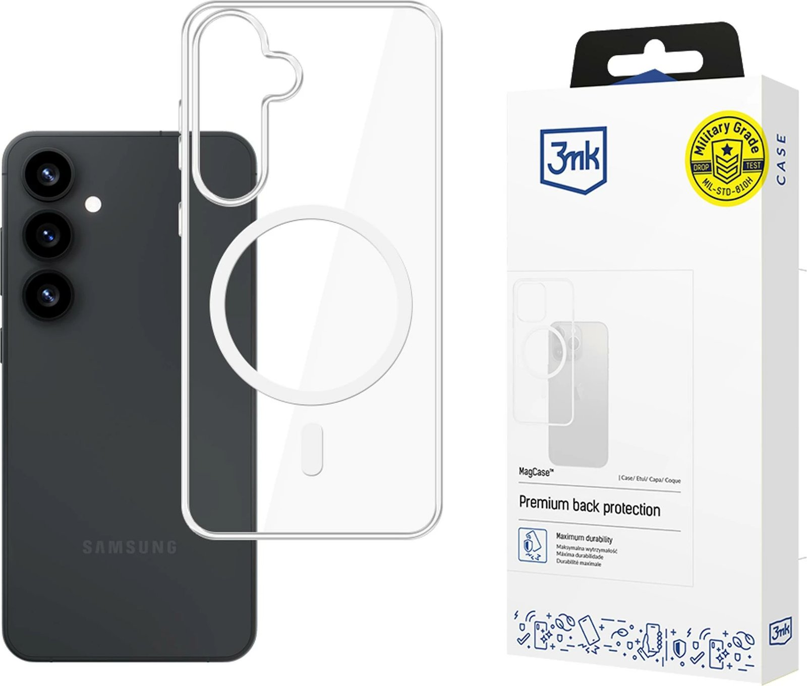 Mbështjellës 3mk MagCase për Samsung Galaxy S25, transparent