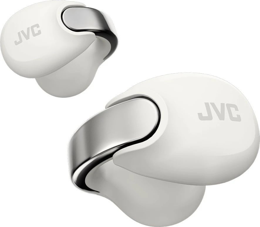 Kufje pa tela, JVC, HA-NP1T (HA-NP1TWU), Bluetooth 5.3, mikrofon, 8h + 24h me kuti, USB-C, e bardhë