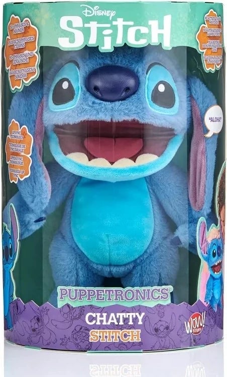 Kukull interaktive Disney Wow Stuff Real FX Chatty Stitch, Blu