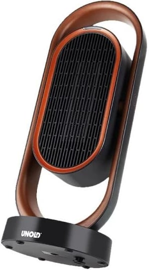 Ngrohës ventilator keramik 3D, UNOLD, 86535, me telekomandë dhe kohëmatës 8 orë, oscilim 80°/pjerrje 45°, bakër/zi