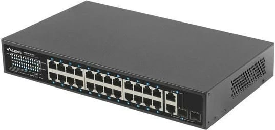 Switch Lanberg RSFE-24P-2C-360, 24x PoE+, 2x SFP, 1U, i zi