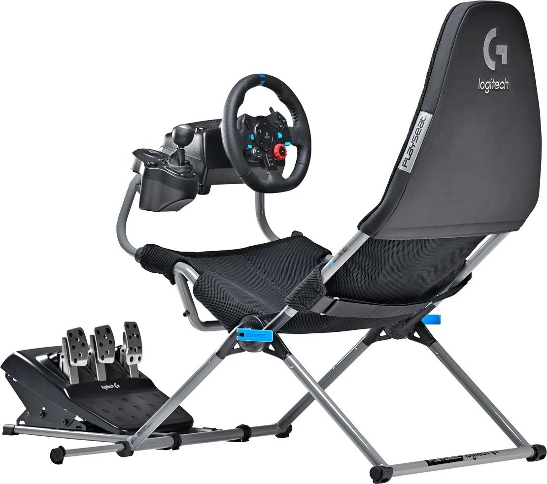 Karrige gaming Playseat Challenge X Logitech G Edition, ngjyrë e zezë dhe gri