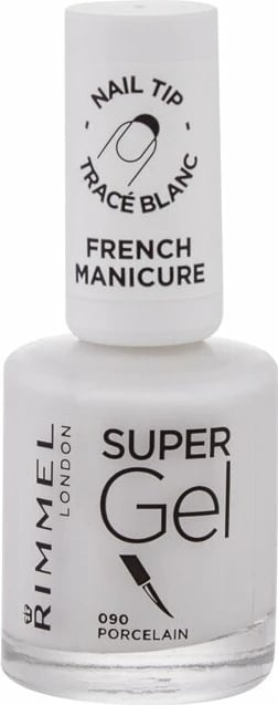 Llak për thonj për femra Rimmel London Super Gel STEP1 090 Porcelain e bardhë 12ml