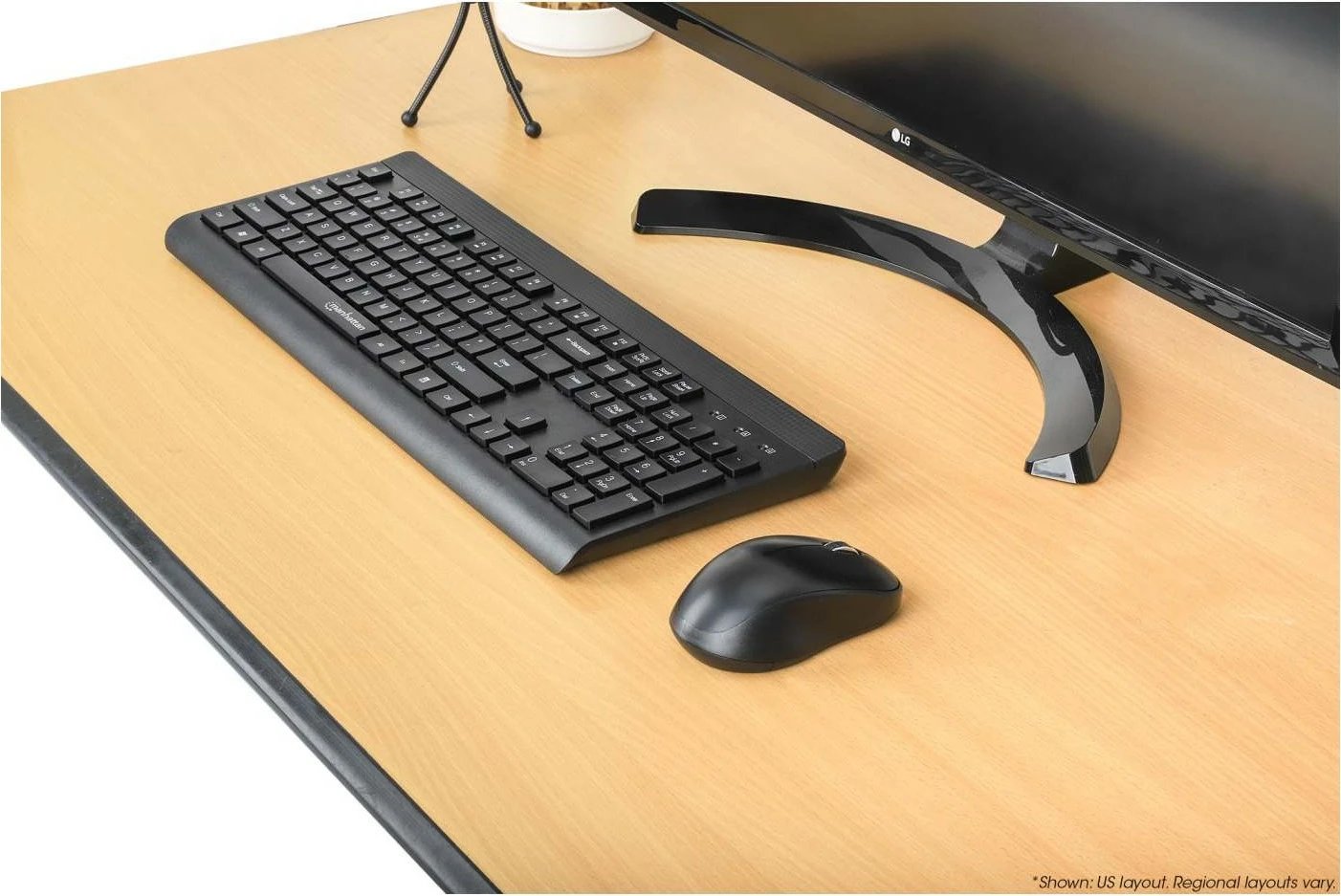 Set tastierë dhe maus MANHATTAN MWK7350, wireless, e zezë