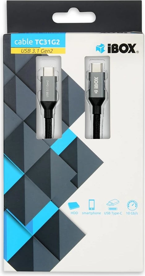Kabllo I-BOX USB C/USB C, 50 cm 3.2 Gen 2