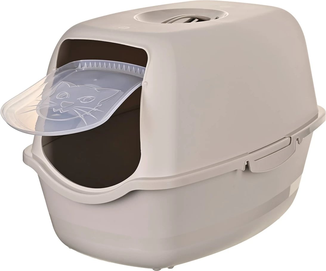 Kuti mbeturinash për mace DIAMENTIQ BAYA, plastikë, 55.5 x 40 x 38.7 cm, bezhë