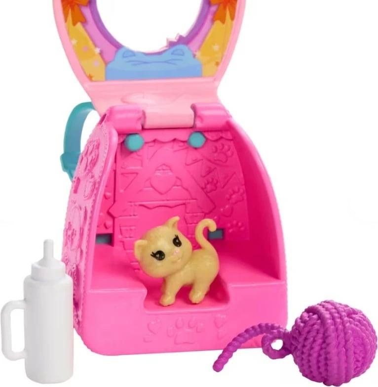Set lodër Barbie Chelsea me çantë shpine, kotele dhe aksesorë, Mattel JBF45
