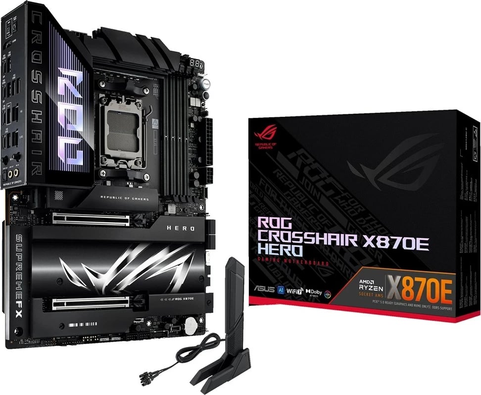 Pllakë amë ASUS ROG CROSSHAIR X870E HERO, Socket AM5, ATX Pllakë amë ASUS ROG CROSSHAIR X870E HERO, Socket AM5, ATX