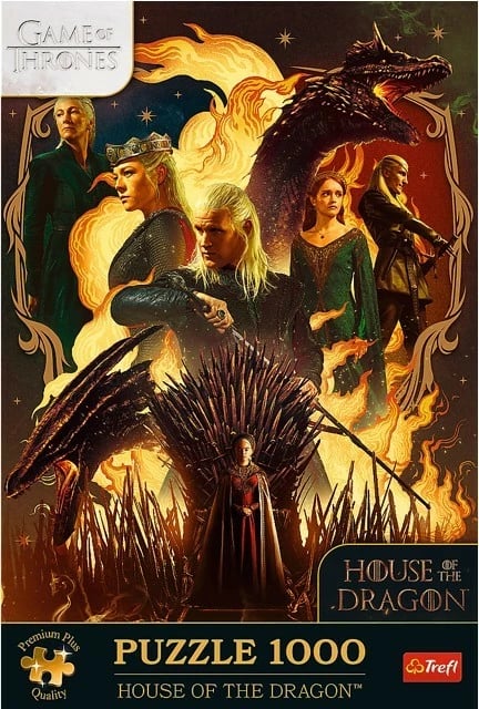 Puzzle 1000 pjesë Trefl Game of Thrones House of the Dragon, 68.3x48cm Puzzle 1000 pjesë Trefl Game of Thrones House of the Dragon, 68.3x48cm