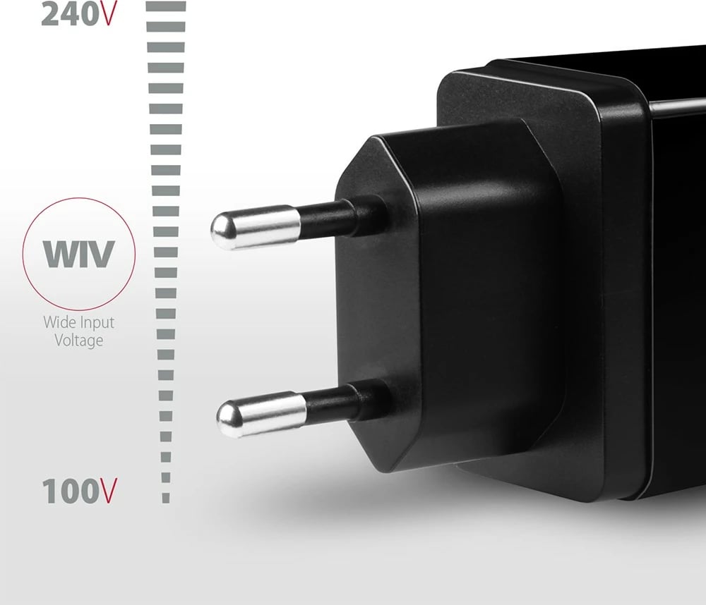 Karikues rrjeti AXAGON ACU-QS24, 24W, 2x USB-A, QC3.0/AFC/FCP, i zi