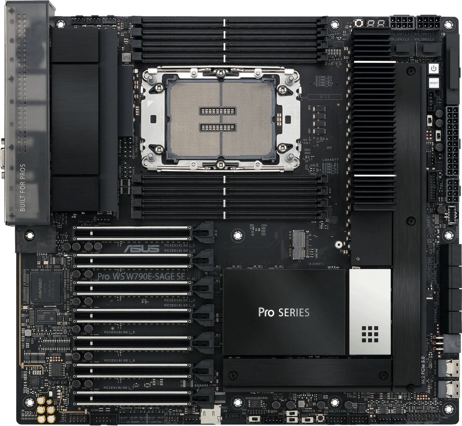 Pllakë amë ASUS PRO WS W790E-SAGE SE, Intel Xeon W, DDR5-SDRAM, Socket E