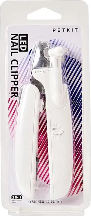 Prerëse thonjsh Petkit LED për mace dhe qen, e bardhë