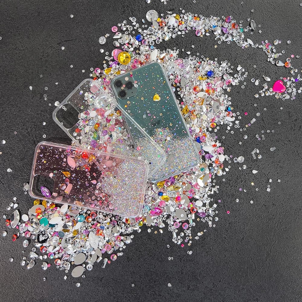 Mbështjellës Wozinsky Star Glitter për Xiaomi Mi 10T Lite, i gjelbër