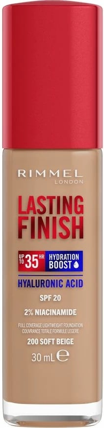 Fondatinë Rimmel Lasting Finish 35H 200 Soft Beige 30ml