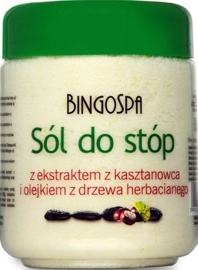 Kripë për këmbë BingoSpa me ekstrakt të gështenjës së egër dhe vaj të pemës së çajit, 550g