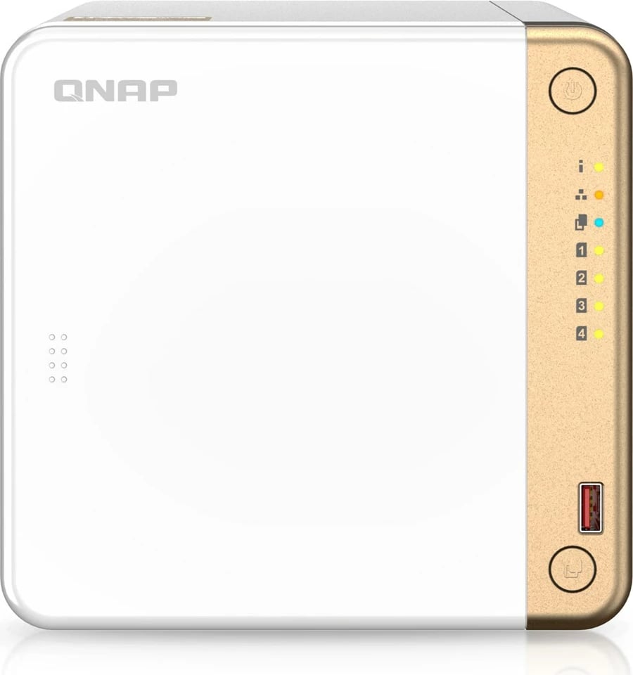 Kasë NAS QNAP TS-462-4G, Intel Celeron N4505, 4 GB RAM DDR4, Tower, Bardhë