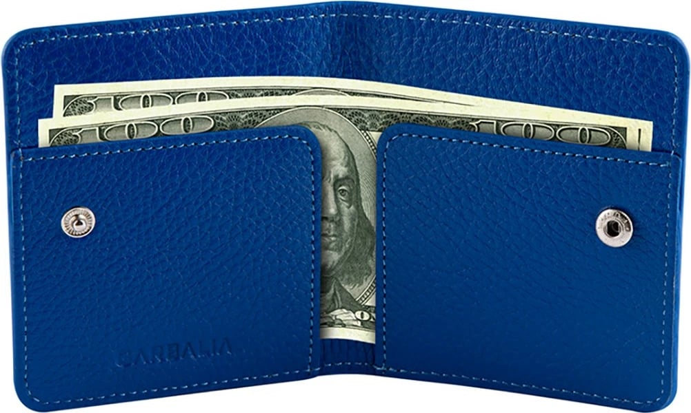 Portofol për burra, lëkurë natyrale, ngjyrë Sax Blue, Zoozie Bags, Argenta