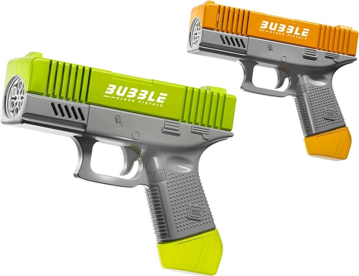 Pistoletë flluskash Madej 011728, plastikë, me lëng flluskash, ngjyra të përziera