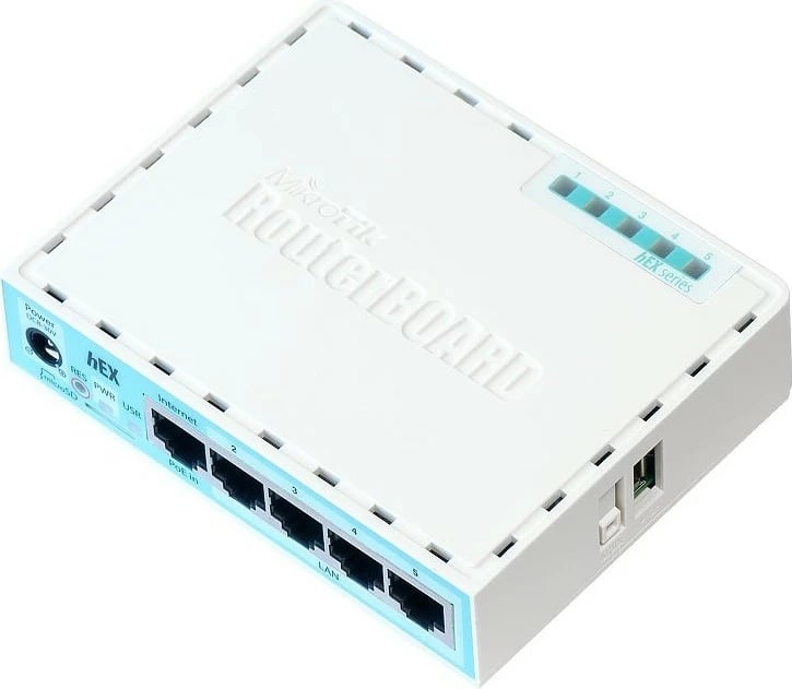 Router MikroTik RB750GR3, Ethernet WAN, Gigabit Ethernet, Turquoise, White