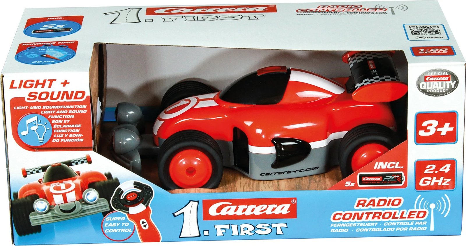 Veture me telekomandë Carrera RC My First, 1:18, elektrike, e kuqe