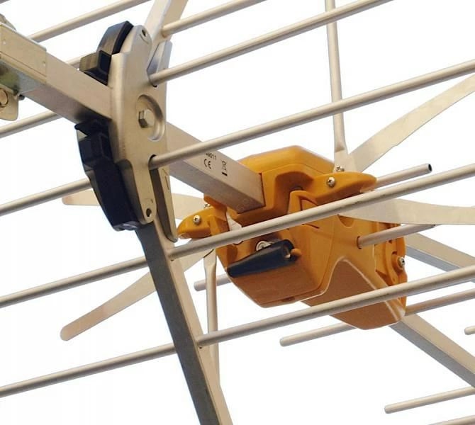 Antena televizive Televes V+ MIX DVB-T2 U/V REF.149011 me amplifikator, portokalli