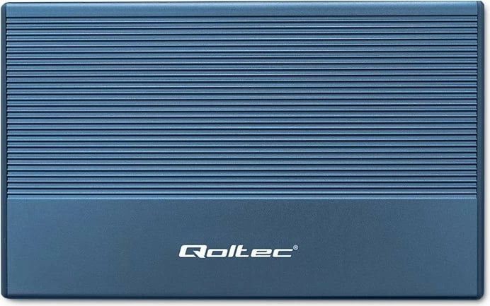 Kasë Qoltec 52276 për SSD/HDD 2.5", USB 3.0, 2TB, Blu