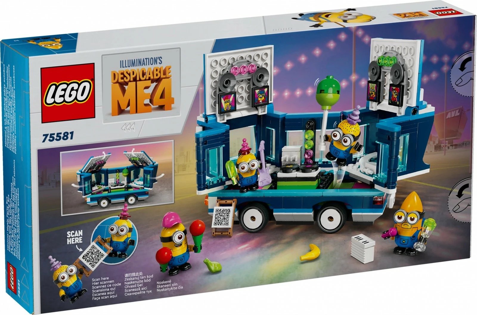 Set lodrash LEGO Minions Party Bus 75581, 379 pjesë, plastikë