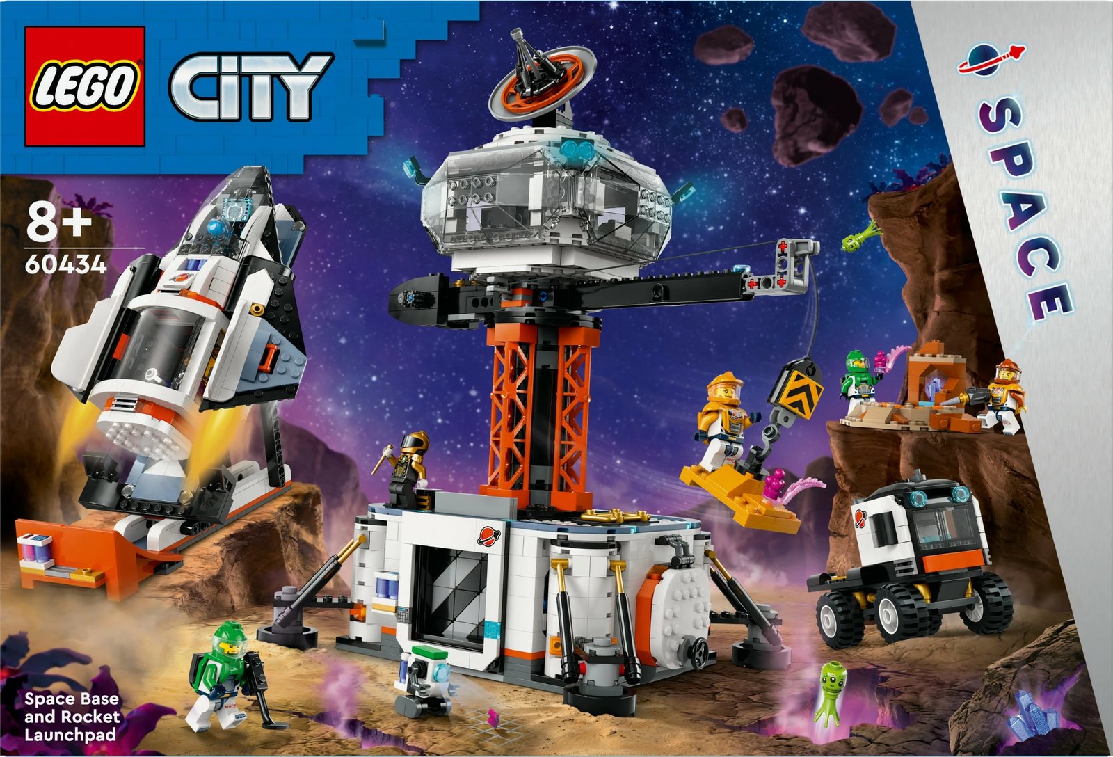 Set ndërtimi LEGO City Space Base and Rocket Launchpad 1422 pjesë, shumëngjyrësh
