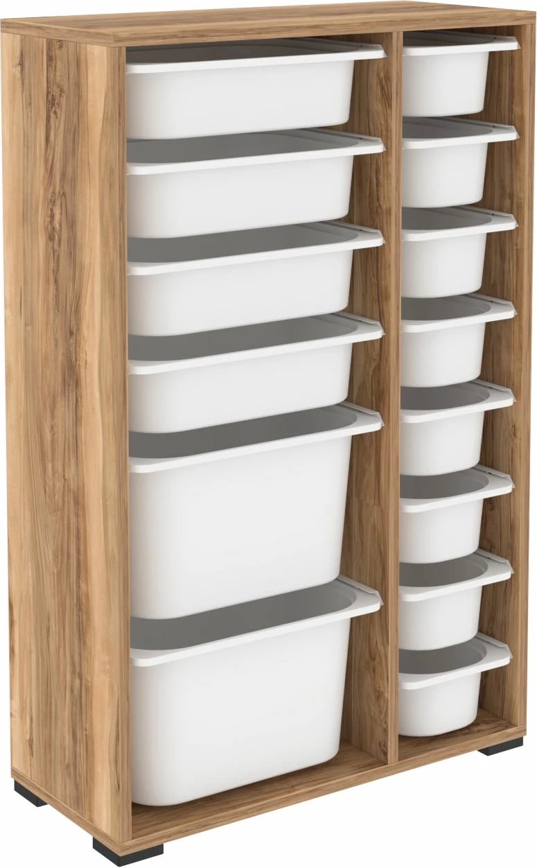 Dollap multifunksional Hanah Home, Rine 2D4K8U, ngjyrë arre dhe e bardhë