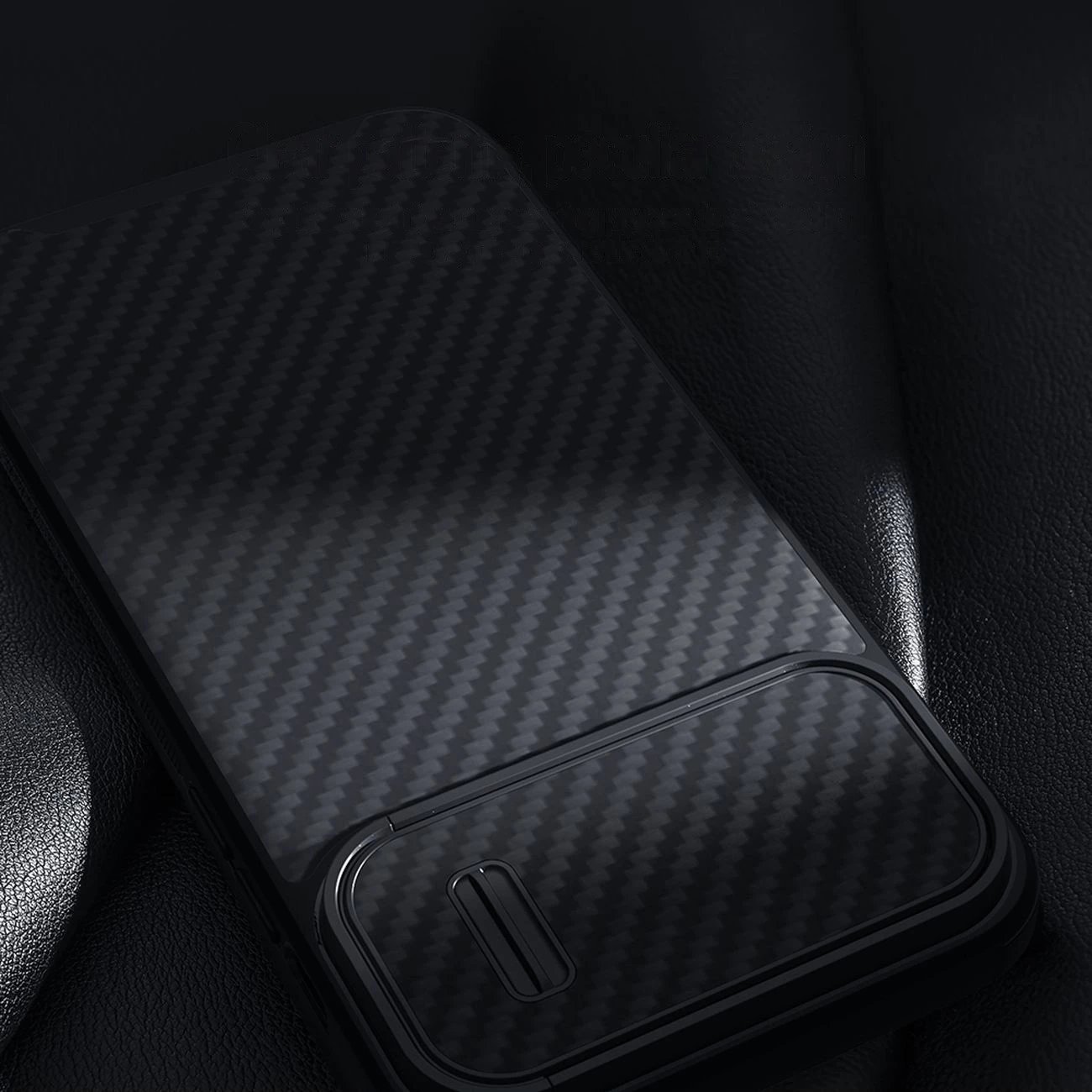Mbështjellës Nillkin Synthetic Fiber S Case për iPhone 14 Pro Max me kapak kamere, e zezë