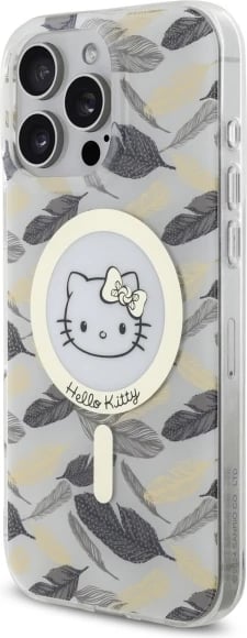 Mbështjellës Hello Kitty IML Golden Leaves MagSafe për iPhone 16 Pro Max, Bardhë