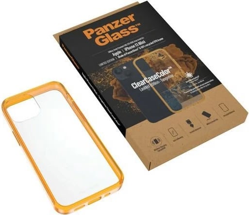 Mbështjellës PanzerGlass ClearCase për iPhone 13 Mini, Transparent/Verdhë