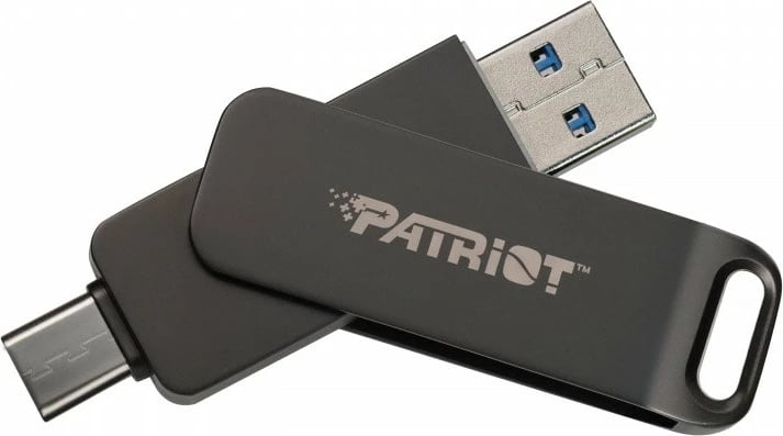Pendrive Patriot Rage R550, 128GB, USB Type-C/USB A, e zezë