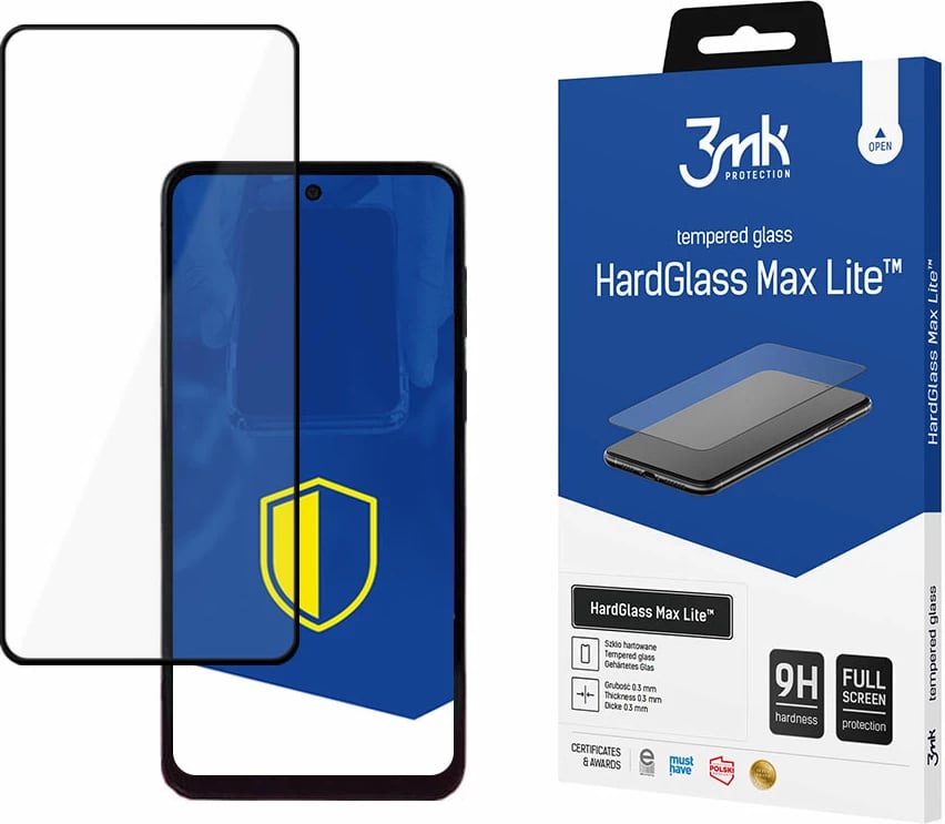 Xham mbrojtës 3mk HardGlass Max Lite për Xiaomi Redmi Note 12, i zi