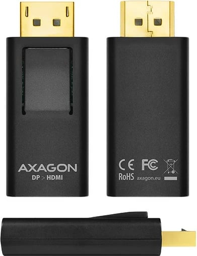 Adapter AXAGON RVD-HI DisplayPort në HDMI, i zi