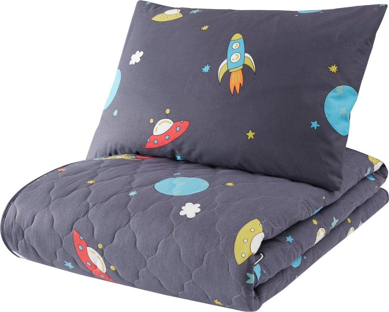 Përparëse krevati teke L'essentiel, Uzay, ngjyrë kaltër e errët