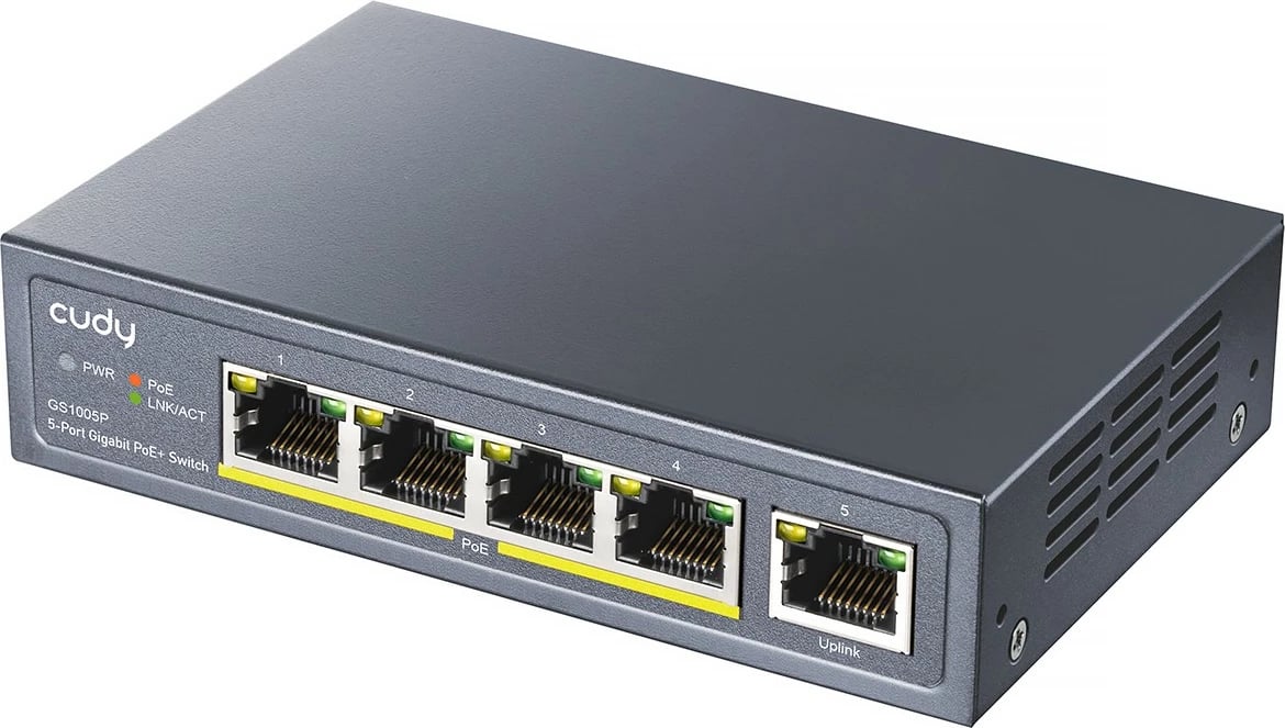 Switch Cudy GS1005P, Gigabit Ethernet, PoE, Rack mounting