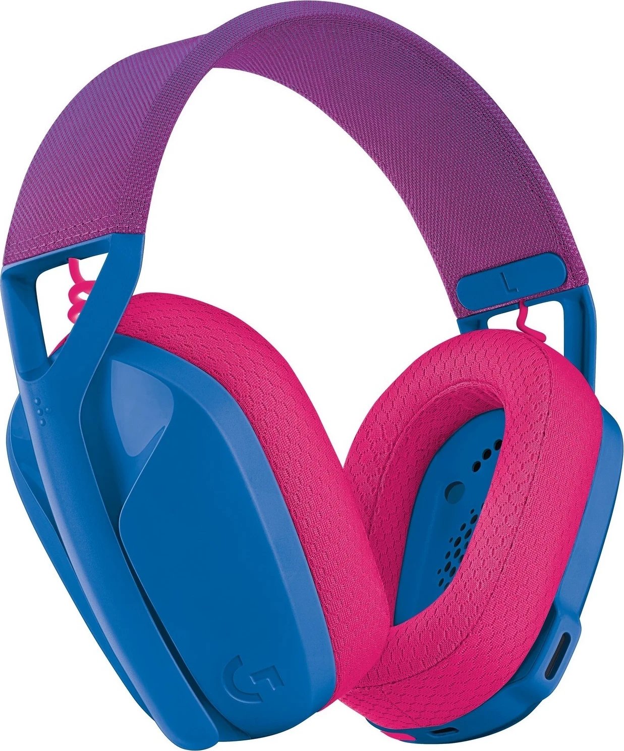 Kufje gaming Logitech G435, wireless, Bluetooth, radio, blue-pink