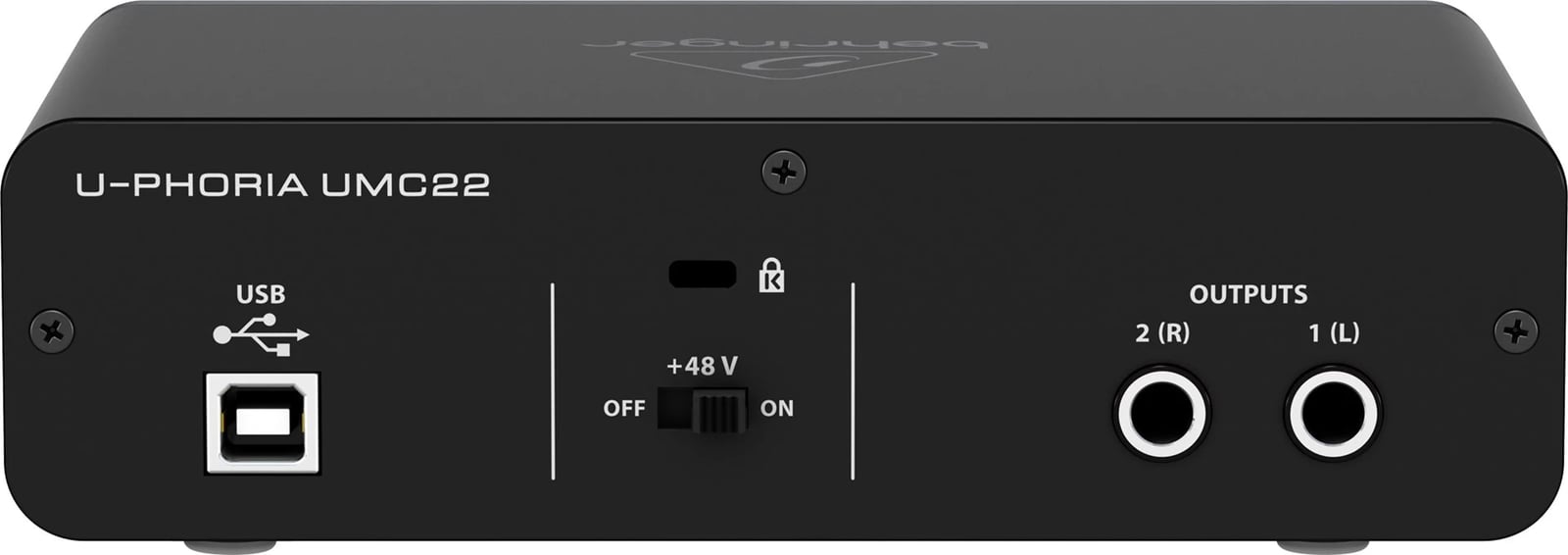 Audio interface Behringer UMC22, e zezë Audio interface Behringer UMC22, e zezë