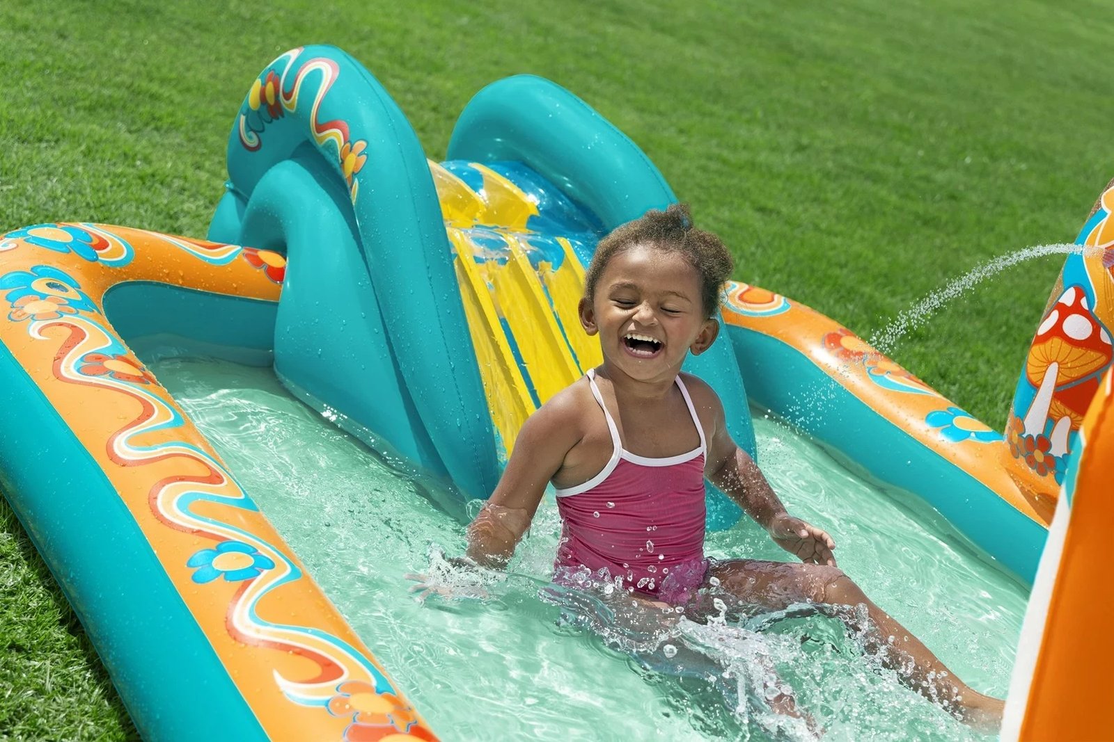 Qendër loje dhe pishinë fryrëse Bestway Retro Groove për fëmijë, 1.93 m x 1.52 m x 74 cm, shumëngjyrëshe Qendër loje dhe pishinë fryrëse Bestway Retro Groove për fëmijë, 1.93 m x 1.52 m x 74 cm, shumëngjyrëshe