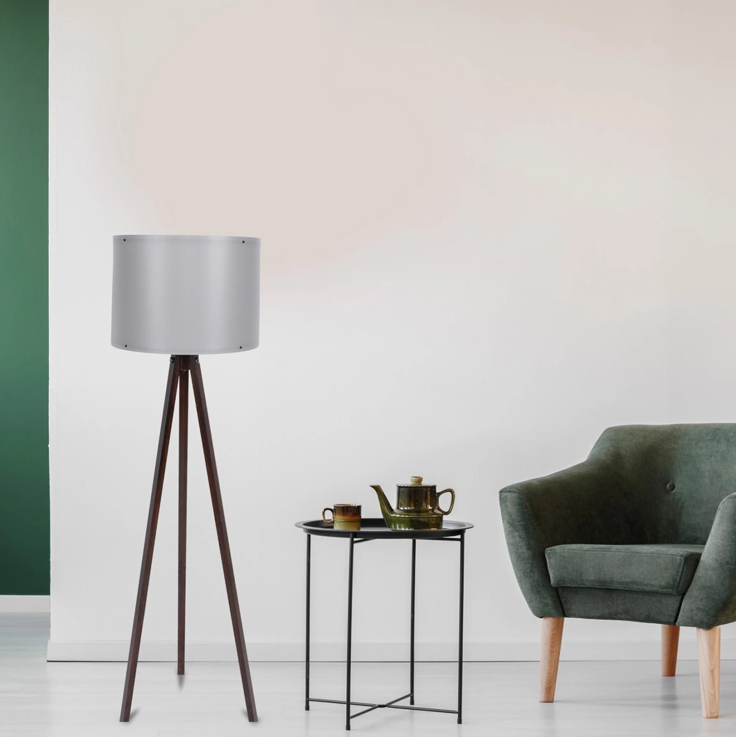 Llambë dyshemeje në ngjyrë arre dhe gri FH7272.03 Φ38x145cm