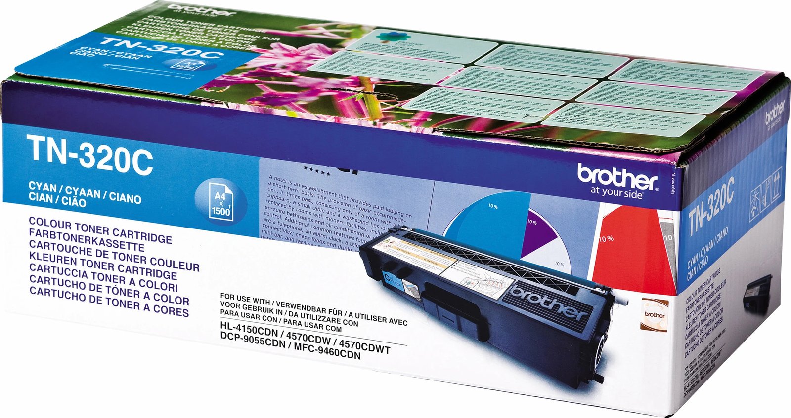 Toner Brother TN-320C, Cian, për printer laser