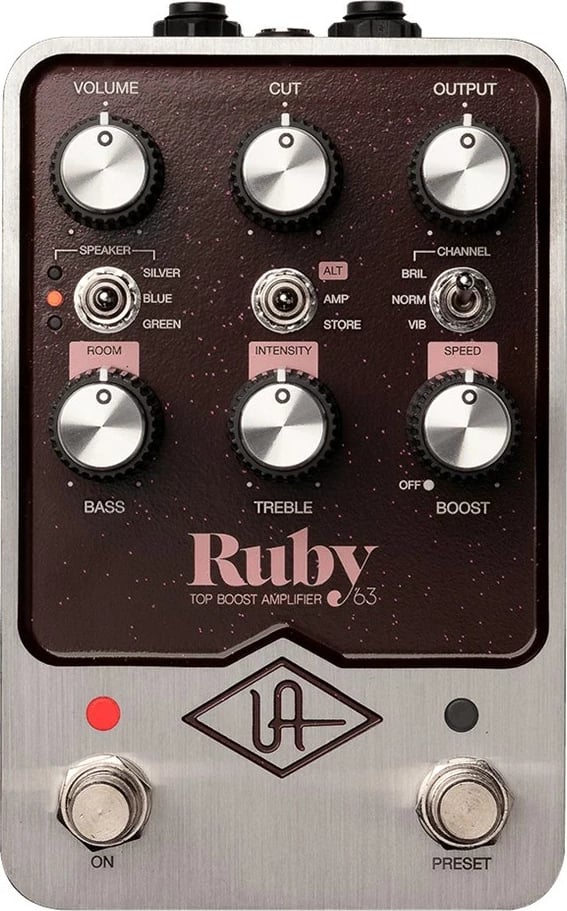 Efekt kitarë Universal Audio UAFX Ruby '63 Top Boost Amplifier, Bronzi