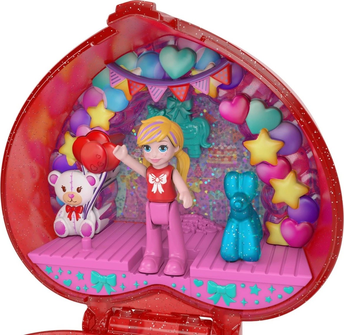Set lodrash Polly Pocket Mattel JGK21, 80 vjetori, me mikro kukull dhe aksesorë, Kuqe Set lodrash Polly Pocket Mattel JGK21, 80 vjetori, me mikro kukull dhe aksesorë, Kuqe