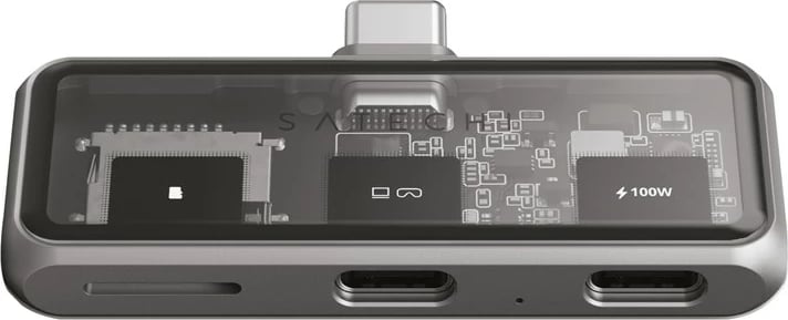 USB-C Hub me lexues MicroSD, gri