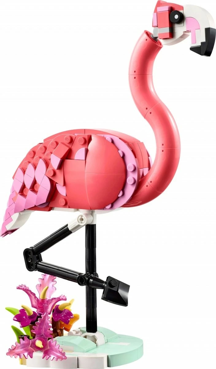 Set ndërtimi LEGO Creator 3-in-1 31170 Wild Animals: Pink Flamingo, 288 pjesë, rozë