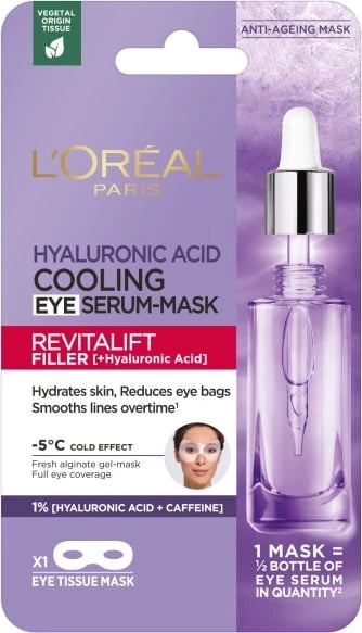 Maskë për sy për femra L'Oreal Paris Revitalift Filler [+Hyaluronic Acid], 11g